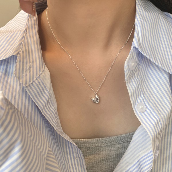 925 Sterling Silver Necklace Heart-Shape