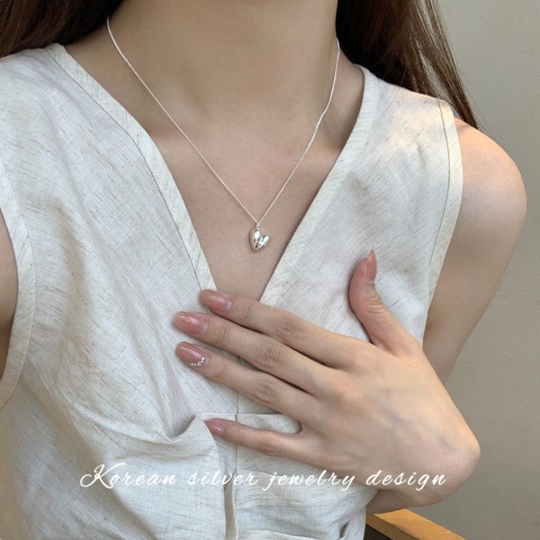 925 Sterling Silver Necklace Heart-Shape