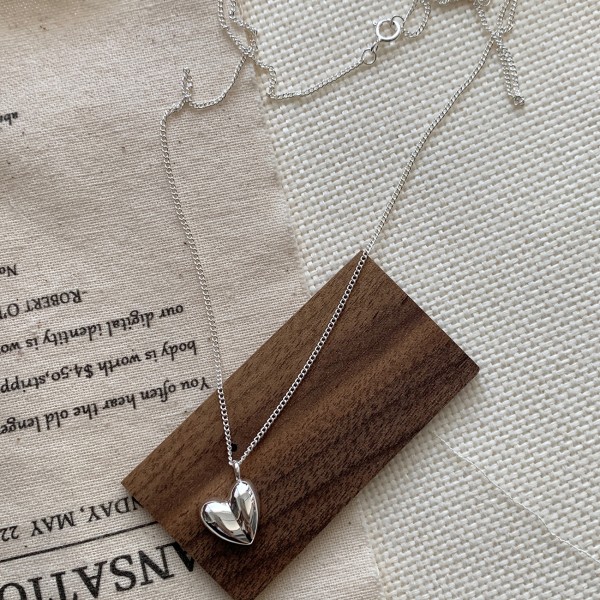 925 Sterling Silver Necklace Heart-Shape