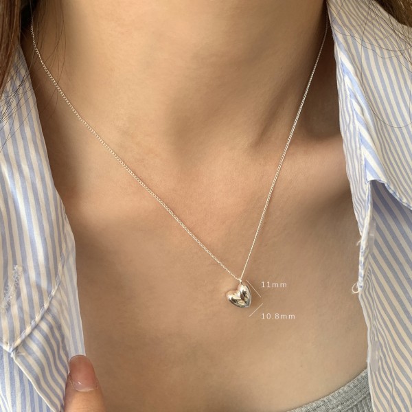 925 Sterling Silver Necklace Heart-Shape