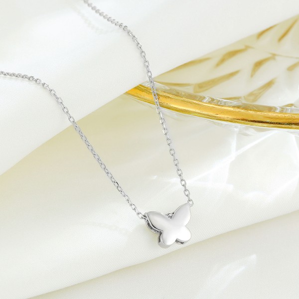 925 Sterling Silver Necklace Butterfly