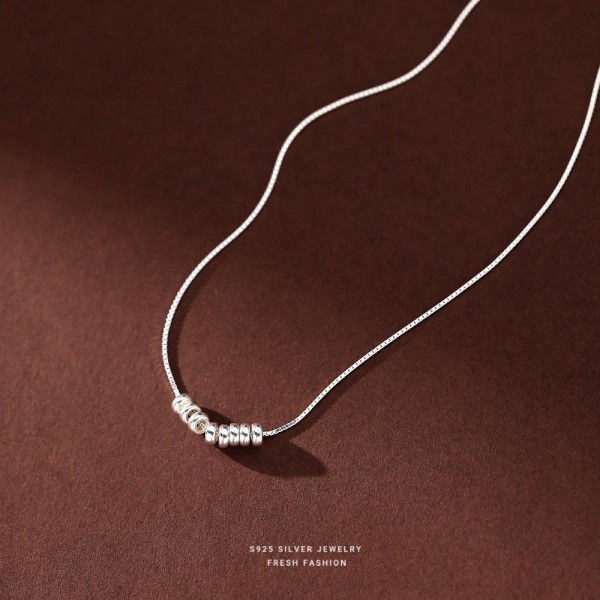 925 Sterling Silver Beading Necklace