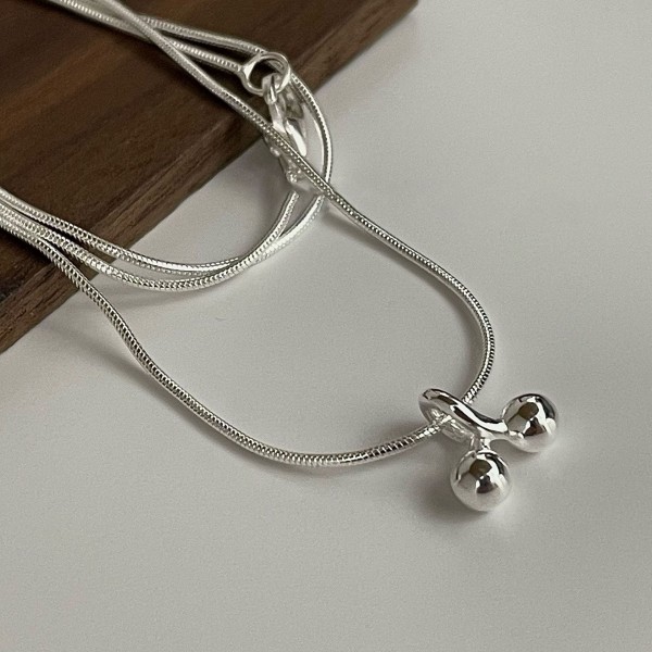 925 Sterling Silver Cherry Necklace