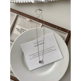 925 Sterling Silver Geometric Circle Necklace