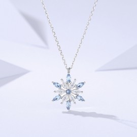 925 Sterling Silver Necklace Snowflake