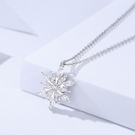 925 Sterling Silver Necklace Snowflake
