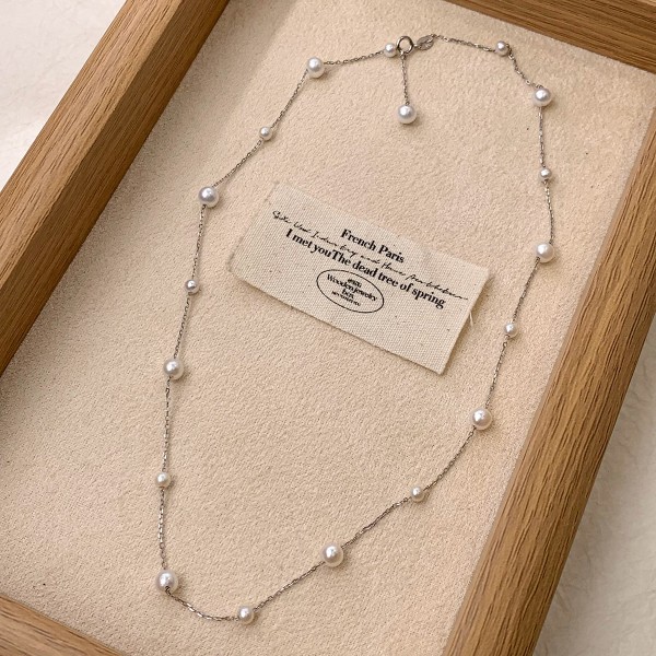925 Sterling Silver Necklace Pearl