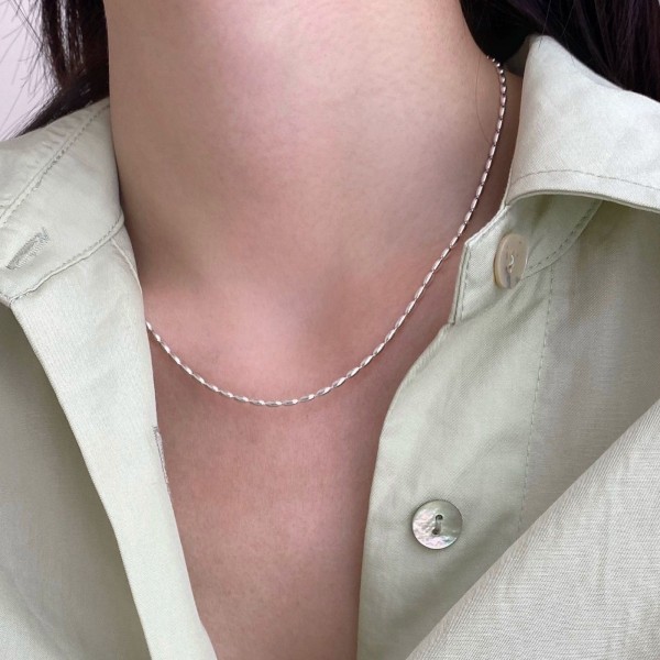 925 Sterling Silver Necklace Melon Seeds