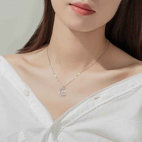 925 Sterling Silver Necklace Milky Way