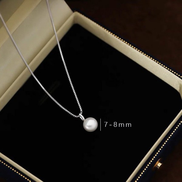 925 Sterling Silver Necklace Pearl Pendant