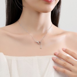 925 Sterling Silver Necklace interlocking