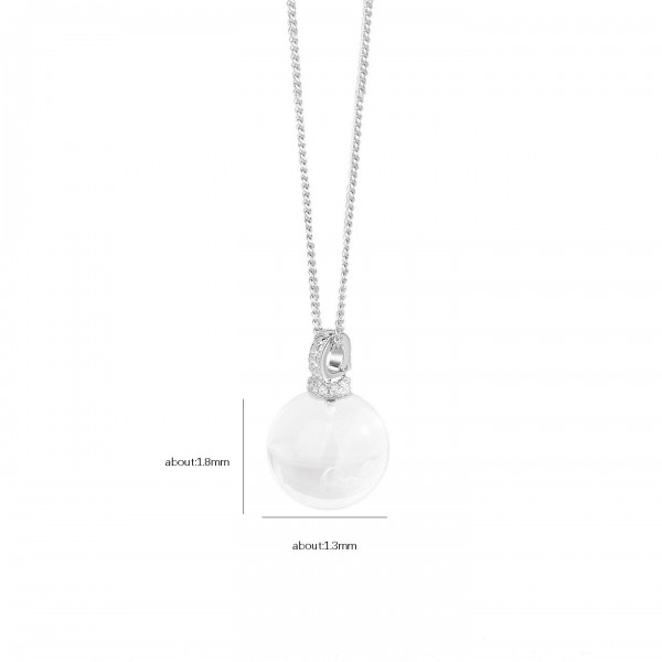 925 Sterling Silver crystal pendant Necklace
