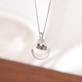 925 Sterling Silver crystal pendant Necklace