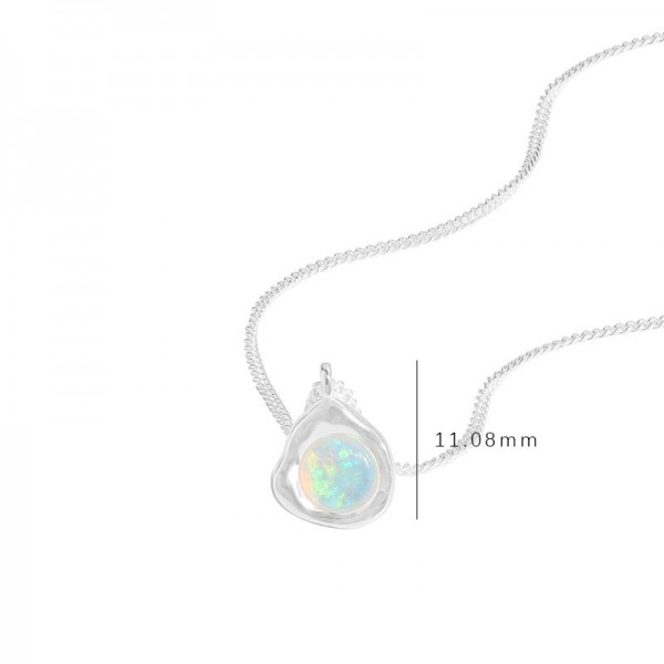 925 Sterling Silver Colored zircon Necklace