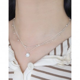 925 Sterling Silver Colored zircon Necklace