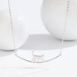 925 Sterling Silver kitten Necklace