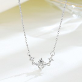 925 Sterling Silver Zircon Star Necklace