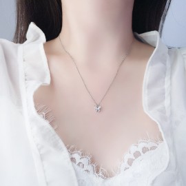 925 Sterling Silver Little Butterfly Zircon Neckla...