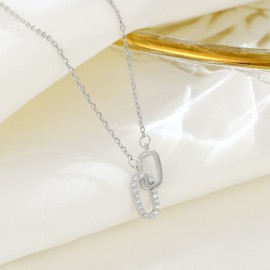 925 Sterling Silver Lnterlocking Necklace