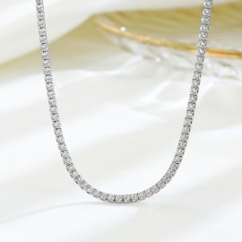 925 Sterling Silver Necklace Zircon