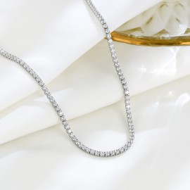 925 Sterling Silver Necklace Zircon