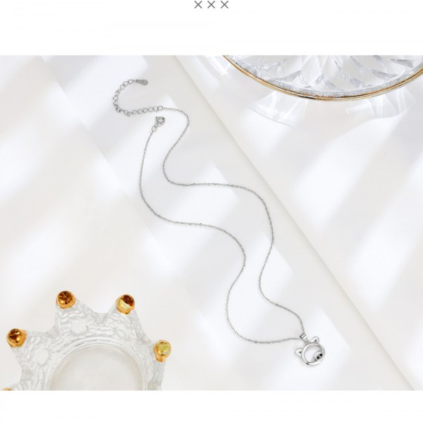 925 Sterling Silver Necklace Piglet