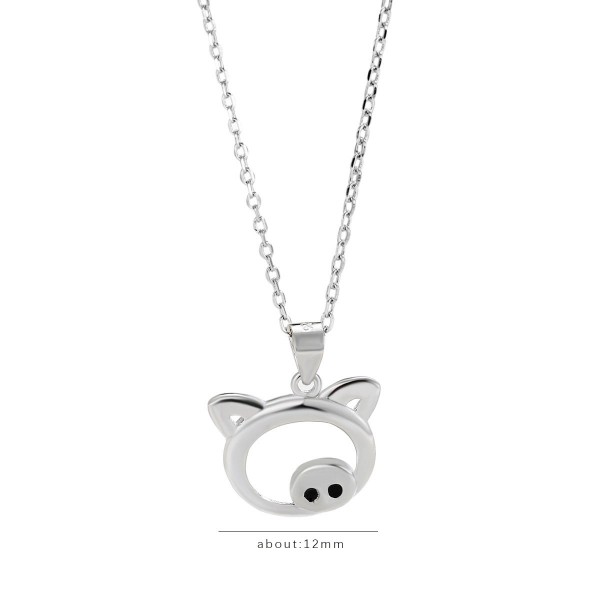 925 Sterling Silver Necklace Piglet