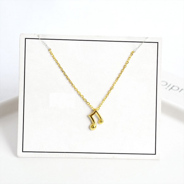 925 Sterling Silver Necklace Musical Note