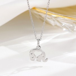925 Sterling Silver Elephant Necklace