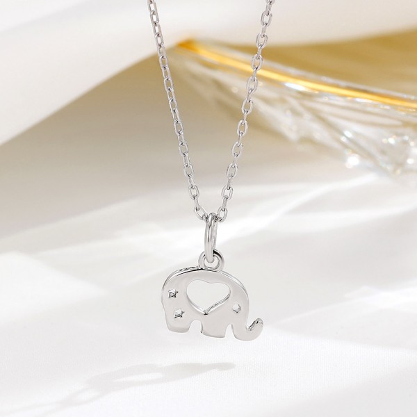 925 Sterling Silver Elephant Necklace