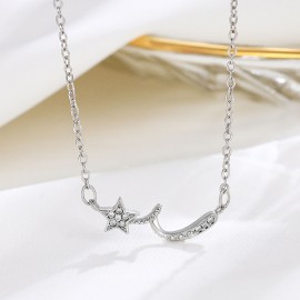 925 Sterling Silver Necklace Zircon Star Necklace