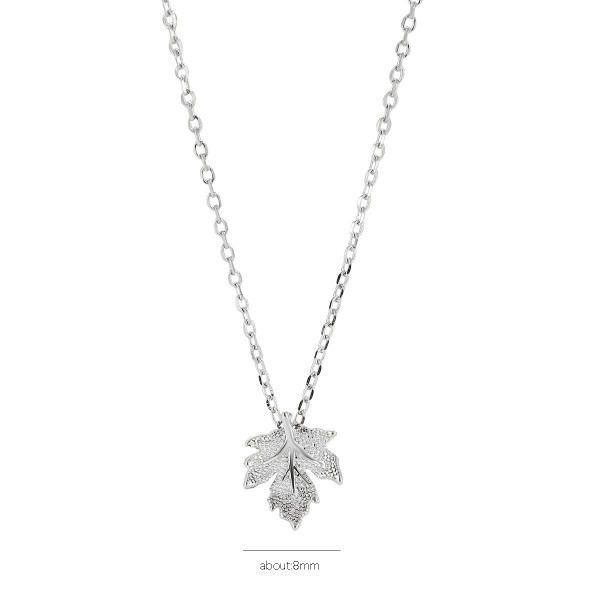 925 Sterling Silver Maple Leaf Necklace