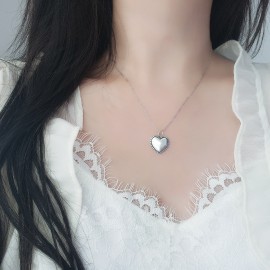 925 Sterling Silver Necklace Retro Love
