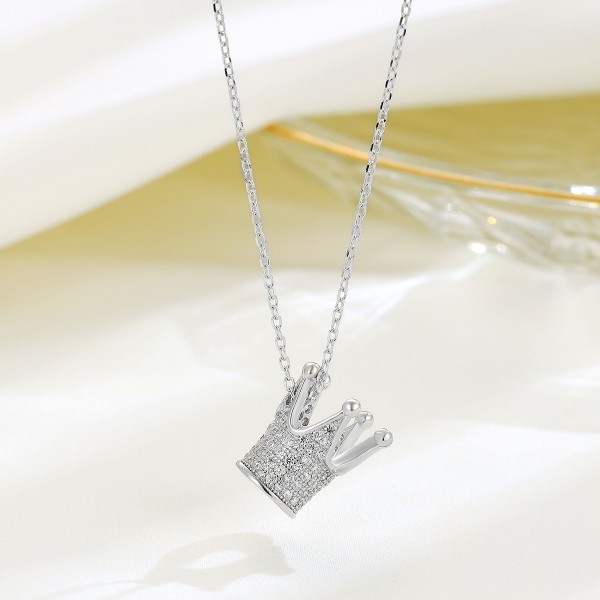 925 Sterling Silver Necklace Crown