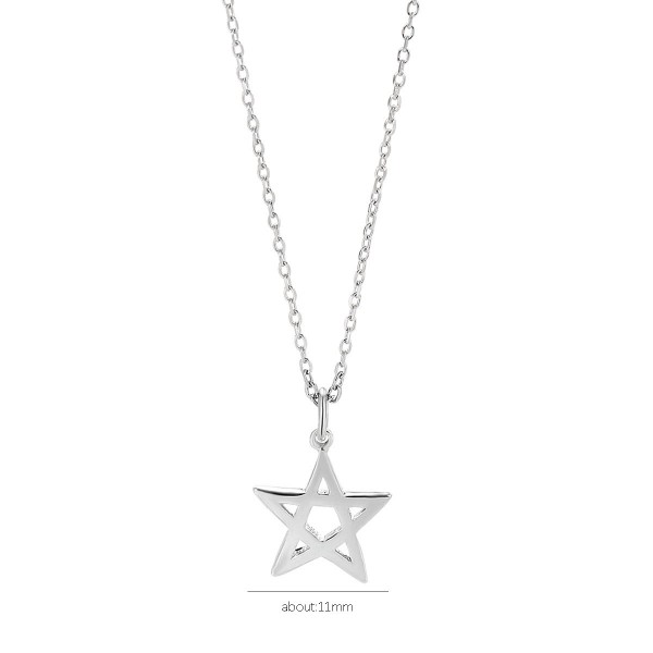 925 Sterling Silver Necklace Pentagram