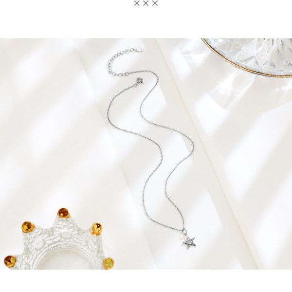 925 Sterling Silver Necklace Pentagram