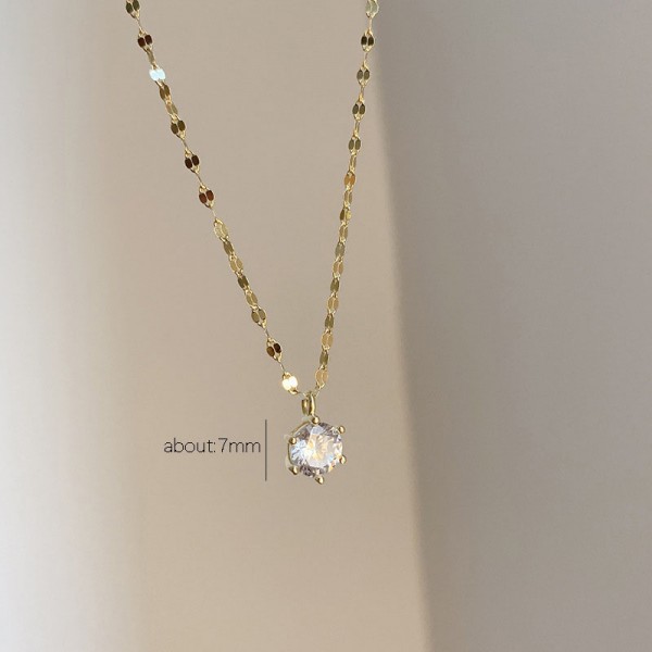 925 Sterling Silver Zircon Necklace