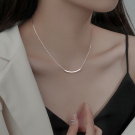 925 Sterling Silver Simple Horizontal Necklace