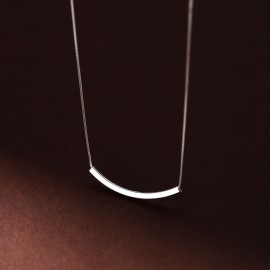 925 Sterling Silver Simple Horizontal Necklace