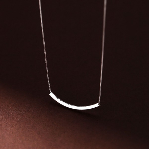 925 Sterling Silver Simple Horizontal Necklace