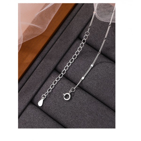 925 Sterling Silver Necklace Matte Love Pendant