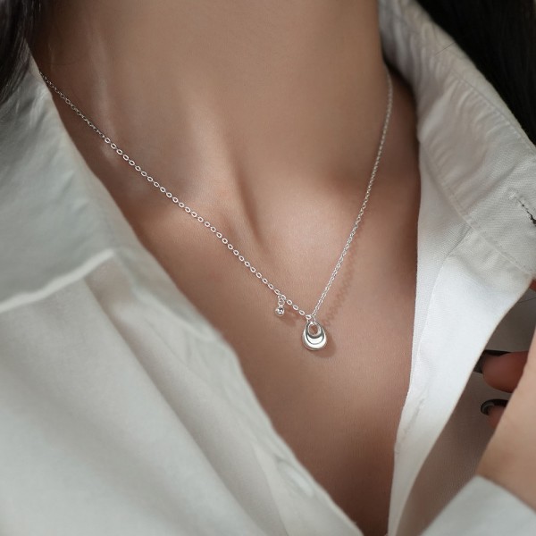 999 Sterling Silver Necklace Bag Pendant