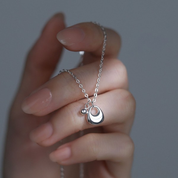 999 Sterling Silver Necklace Bag Pendant