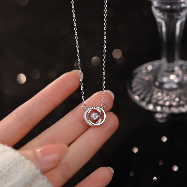 925 Sterling Silver Double C Necklace