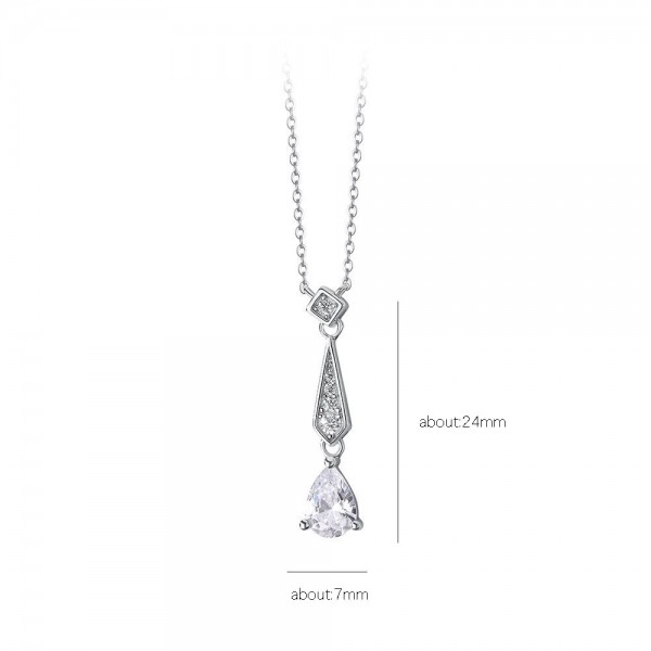 925 Sterling Silver A teardrop necklace