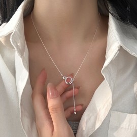 925 Sterling Silver Interlocking Necklace 