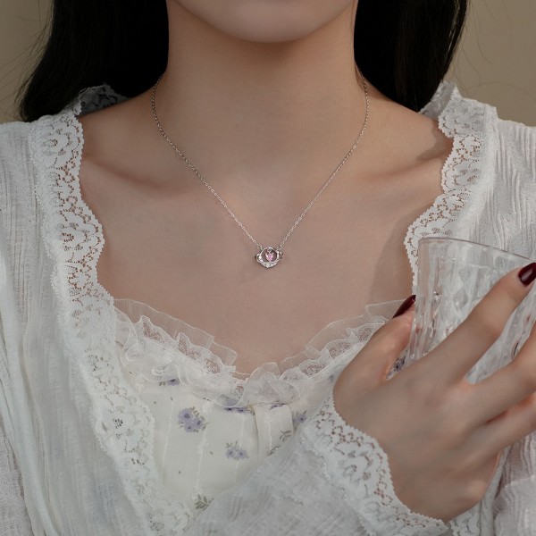 925 Sterling Silver Planet Love Necklace