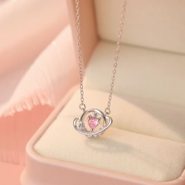 925 Sterling Silver Planet Love Necklace