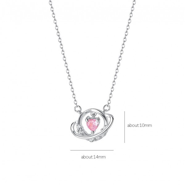 925 Sterling Silver Planet Love Necklace