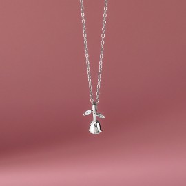 925 Sterling Silver Rose Necklace